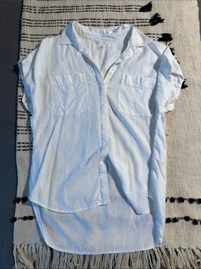 Caslon Light Blue Button-Down Short Sleeve Shirt